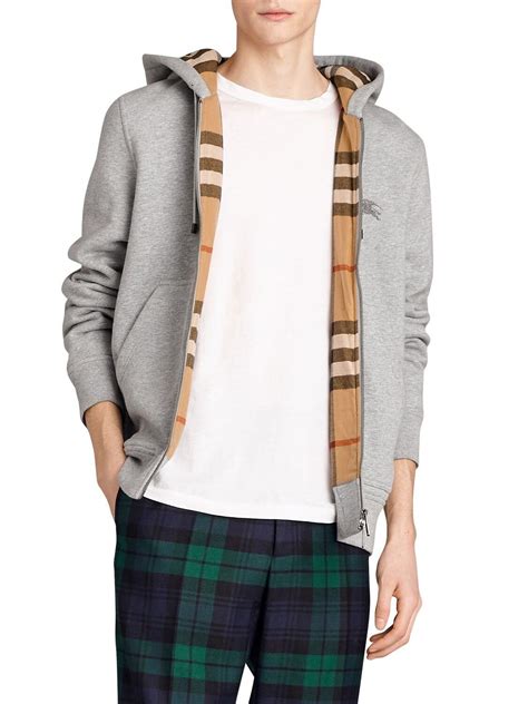 burberry men's pullover|burberry hoodie pullover grey.